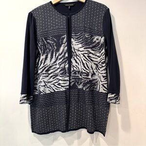Ming Wang Women's Navy Knit Cardigan